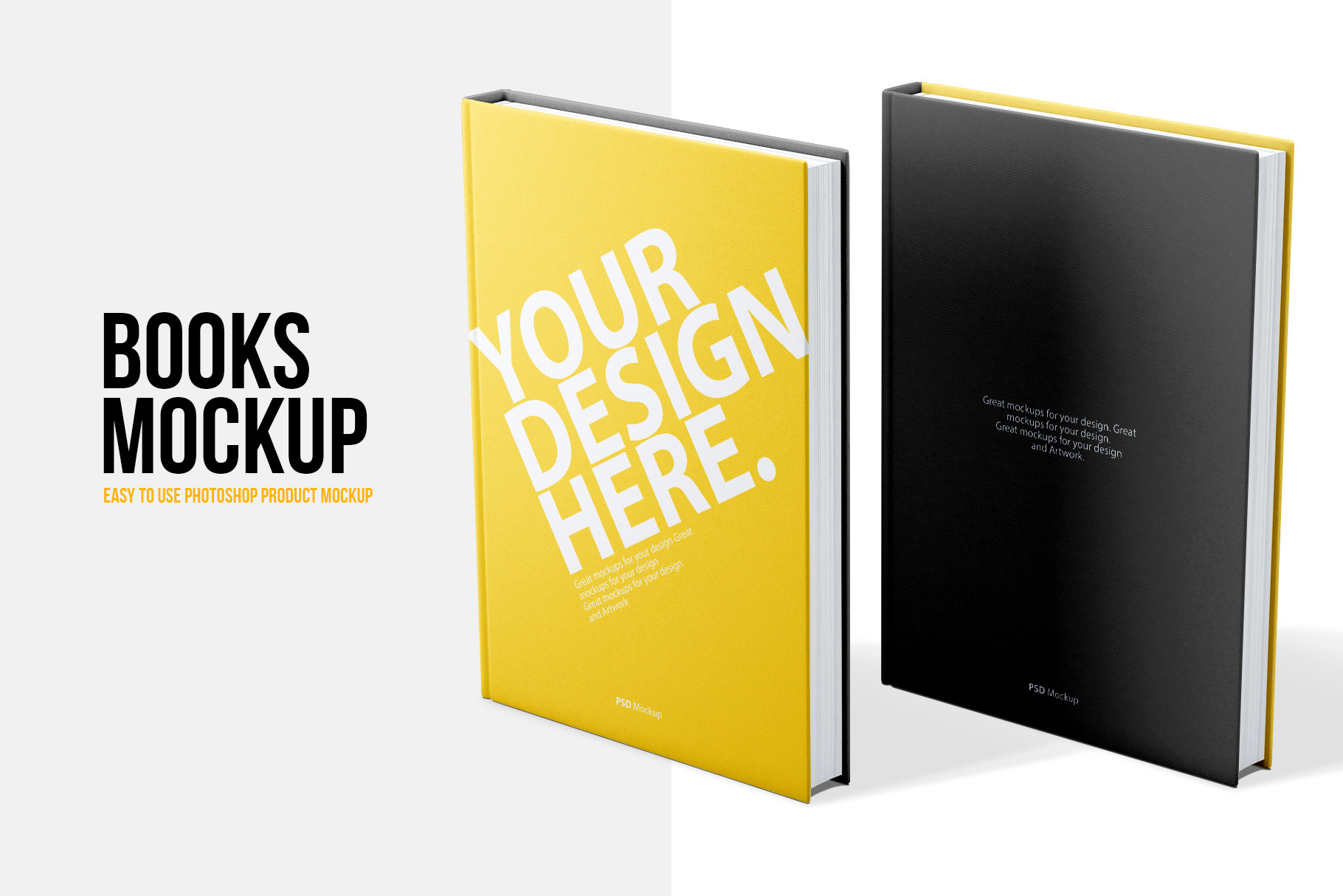 Book Cover PSD Mockup Front & Back, a Books & Magazine Mockup by GreatFruit