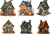 Patchwork Halloween House Clipart, an Illustration by Designking (Thumbnail 3 of 4)