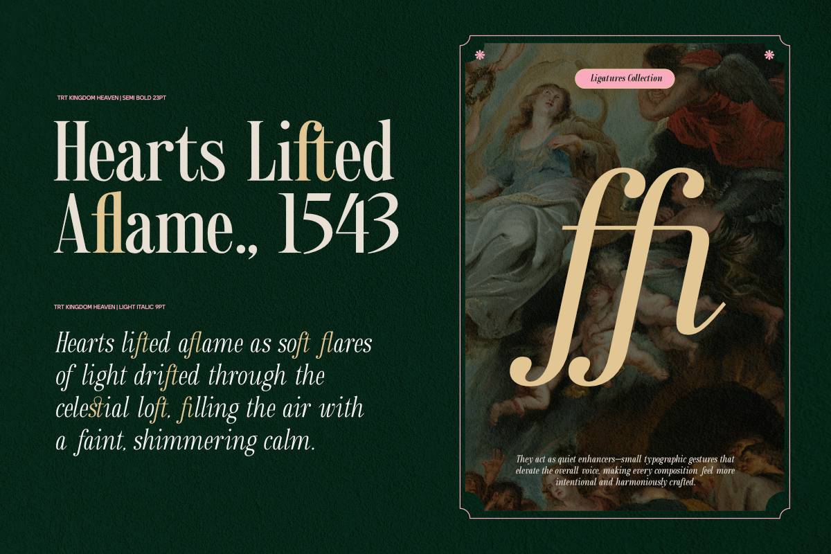 TRT Kingdom Heaven Serif Family, a Serif Font by truetype (Photo 3 of 15)