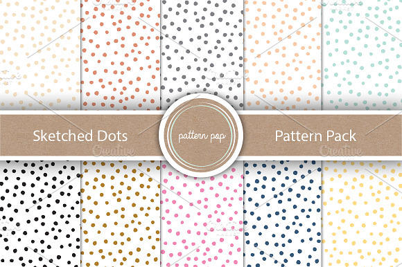 Sketched Dots Pattern Pack preview 2