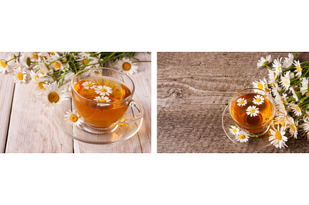 Herbal tea with fresh chamomile, a Food & Drink Photo by NataPhoto