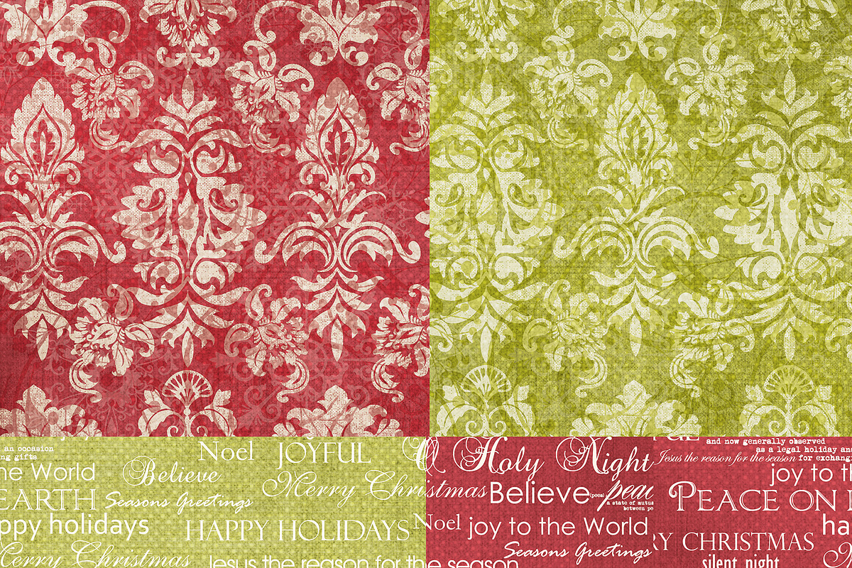 Holiday & Cheer Digital Paper Pack preview 2