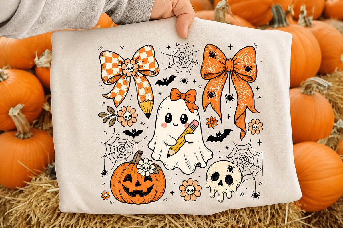 Halloween Teacher Ghost PNG, a Seasonal Illustration by Libby Wishes (Photo 2 of 4)