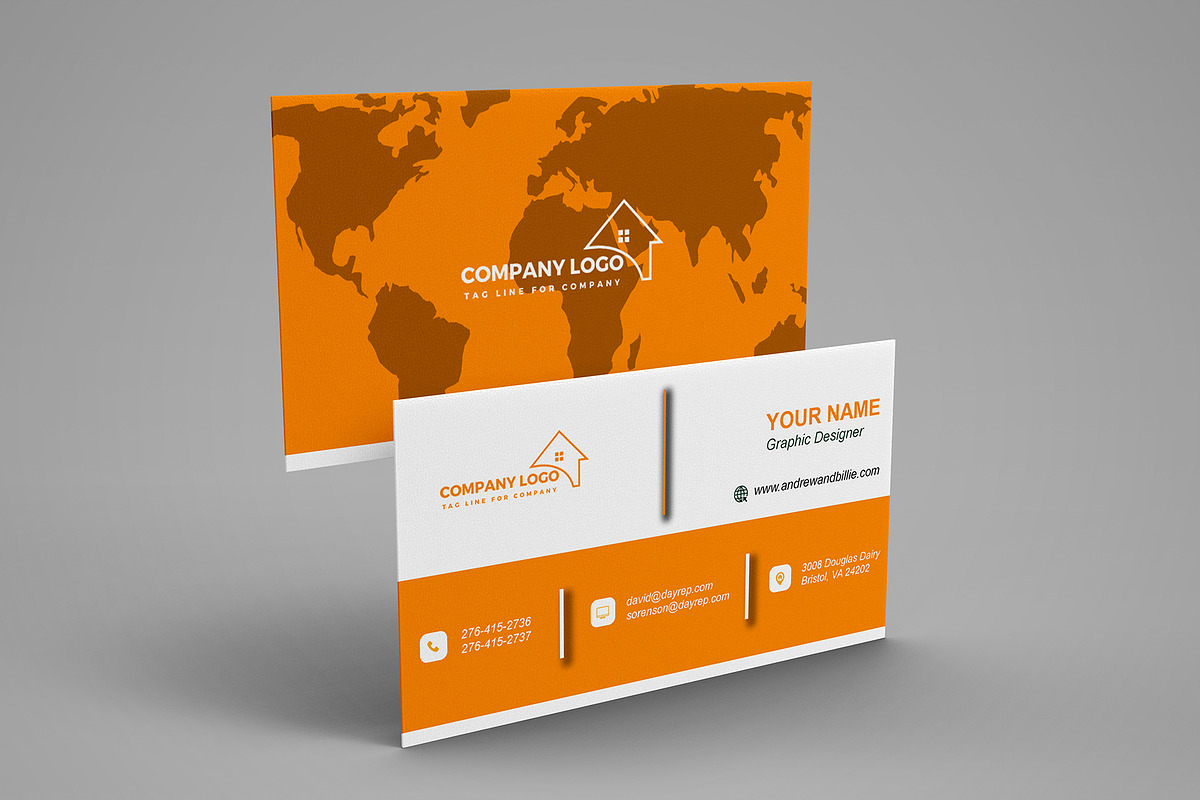 Modern Real Estate Card PSD preview 2