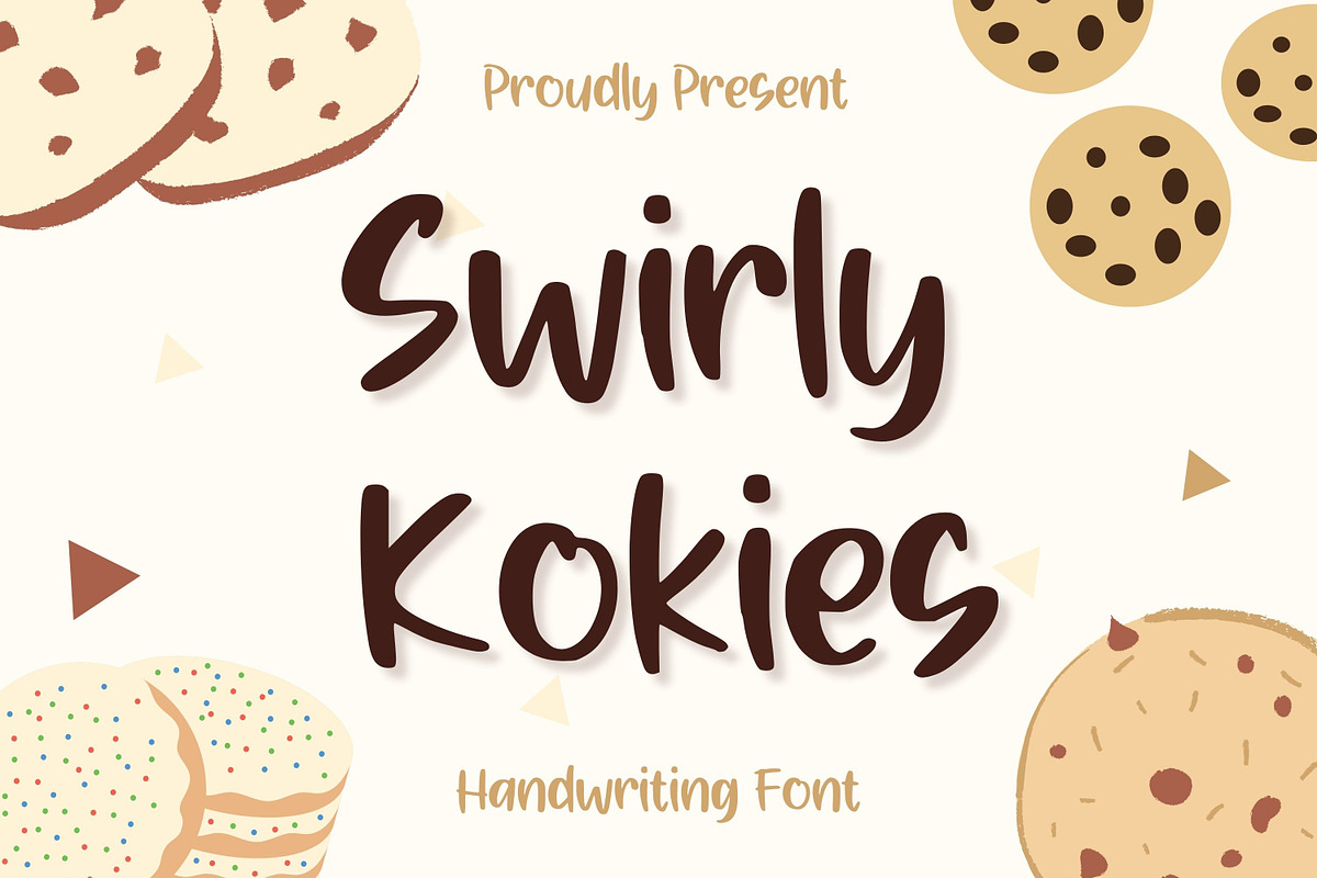 Swirly Kokies, a Handwritten Font by Aisyah (Photo 1 of 5)
