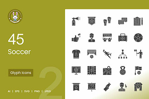 Soccer Glyph Icons, an Icon by IconBunny