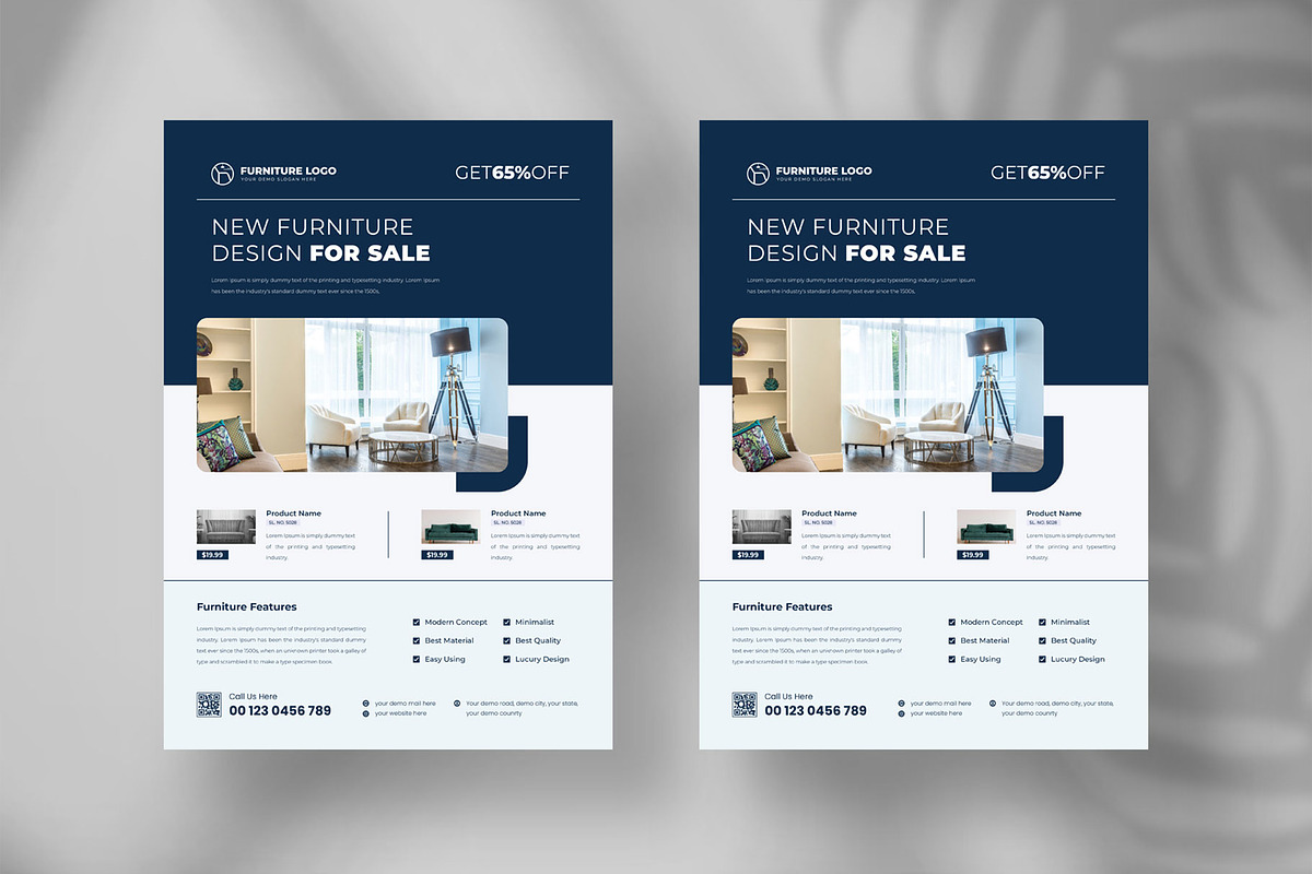 Furniture sale flyer layout design, a Flyer Template by Tanmoy Topu (Photo 6 of 6)