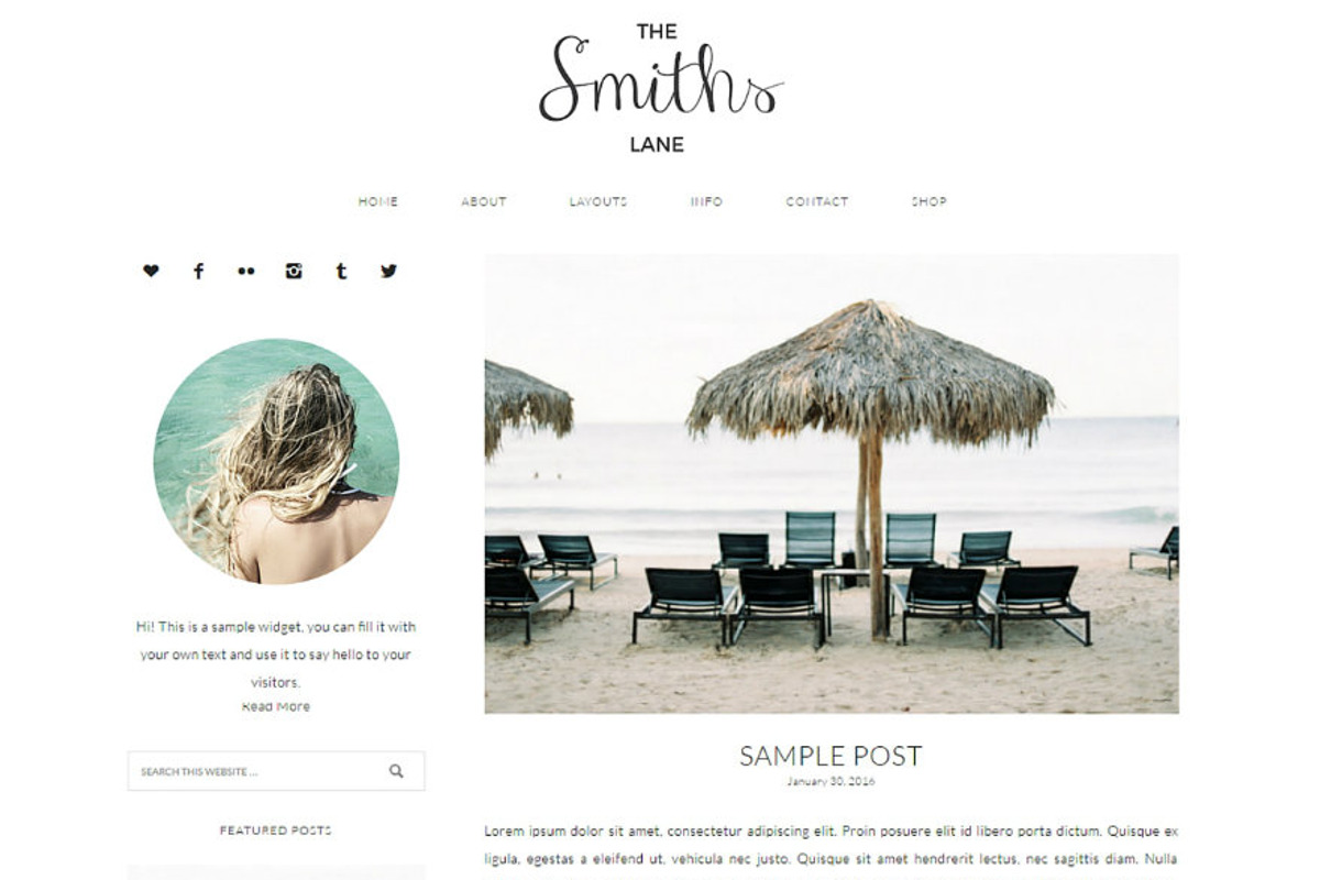 THE SMITHS WORDPRESS THEME, a WordPress Template by Bites to Brand