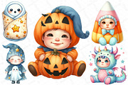 Halloween Baby Costume Clipart, an Illustration by DreamPrint404 (Thumbnail 2 of 4)