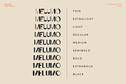 Melumo Experimental Display Typeface, a Sans Serif Font by Muksal Creative (Thumbnail 2 of 10)