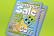 Blue Quirky Summer Sale Flyer Set, a Flyer Template by graphicook (Thumbnail 2 of 3)