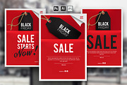 Black Friday Sale Poster, a Flyer Template by El-Studio (Thumbnail 1 of 2)