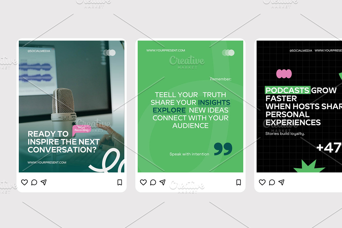Insight Podcast - Instagram Post, a Social Media Template by Izdihaar_Studio (Photo 3 of 4)