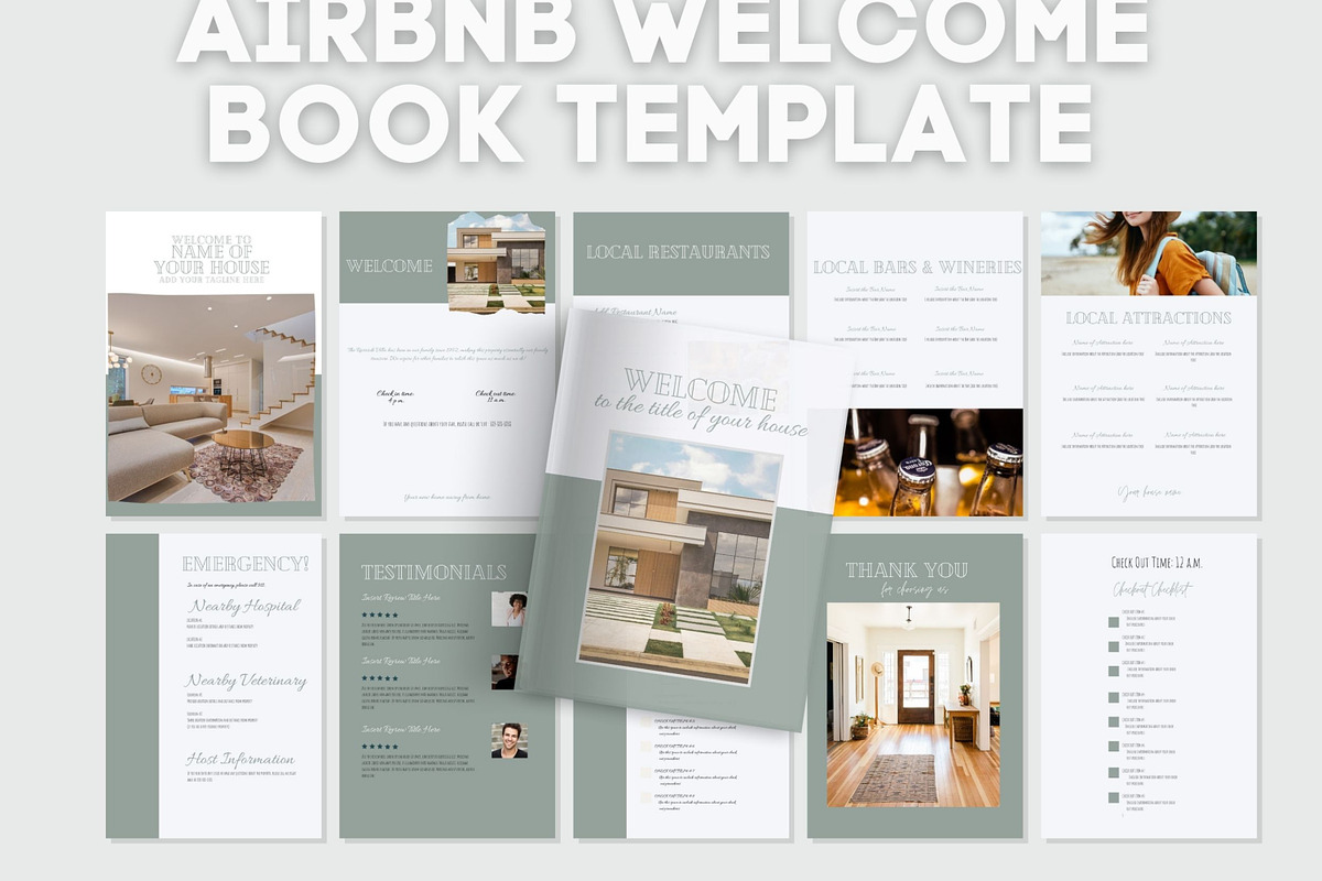Airbnb Welcome Packet Template Canva, a Design Template by Iampaulrose (Photo 2 of 8)