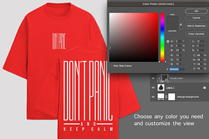 Oversize Shirt Mockup PSD Back Front