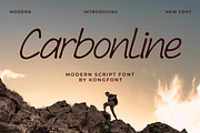 Carbonline – Modern Script Font, a Script Font by overlaytemplates (Thumbnail 1 of 5)