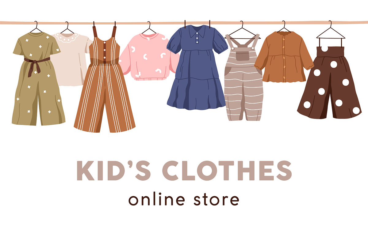 Kids' clothes sale banners set, a Decorative Illustration by Good Studio (Photo 4 of 4)