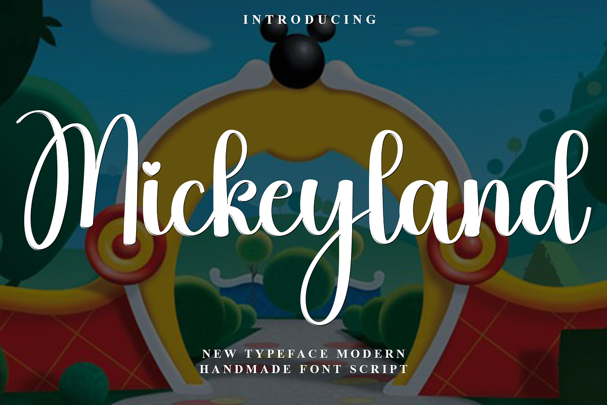 Mickeyland, a Handwritten Font by InermediaSTUDIO (Photo 1 of 8)