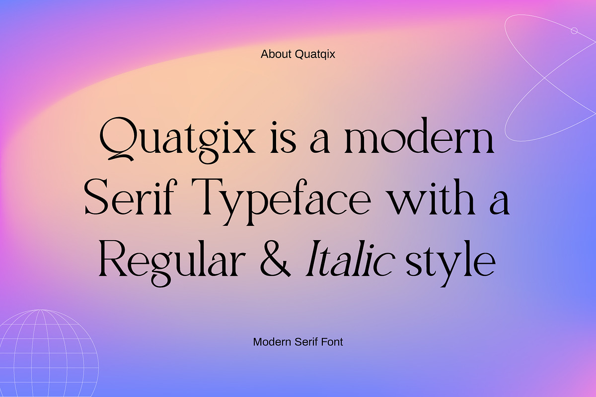 Quatgix Modern Serif, a Serif Font by merakistd (Photo 2 of 12)