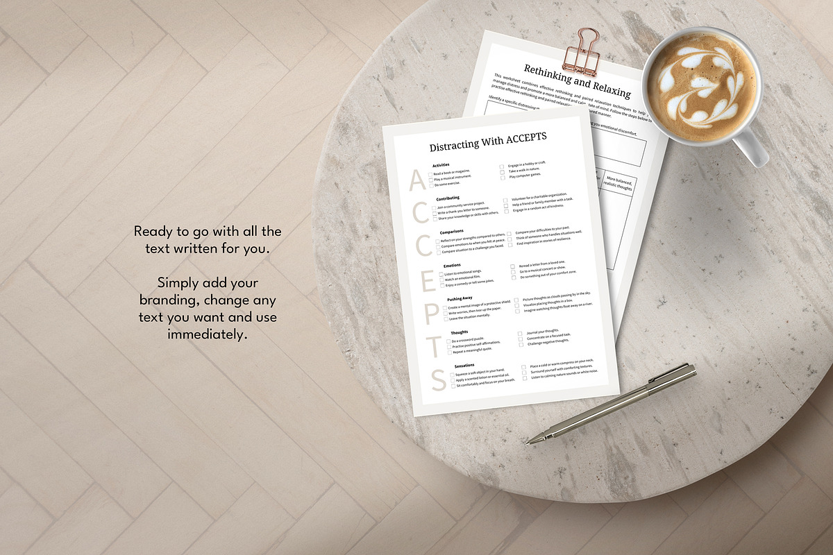 DBT Crisis Survival Canva Templates, a Templates & Theme by Miri Campbell (Photo 7 of 9)