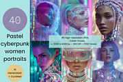 Pastel Cyberpunk Women 40 portraits, a Person Illustration by Alerya Studio (Thumbnail 1 of 2)