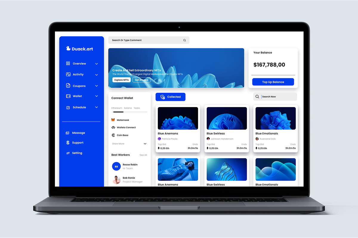 Duack.Art - Nft Admin Dashboard, an UI Kit Template by Annora Studio (Photo 5 of 6)