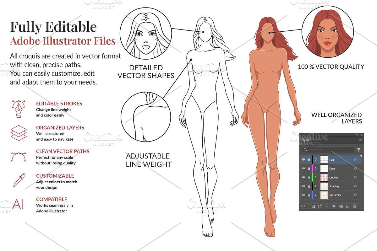 Female Fashion Pose Library, a Person Illustration by Shorena Fashion Draws (Photo 7 of 12)