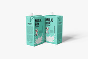 Milk Box Mockup, a Packaging Mockup by Indah (Thumbnail 4 of 6)