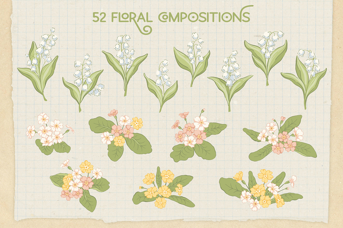 Vintage Spring Floral Patterns, a Pattern Graphic by PATTERNS etc. (Photo 14 of 19)