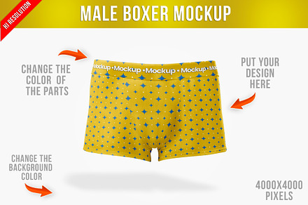 Male Boxer Mockup PSD, a Bottom Mockup by Bruno's Shop