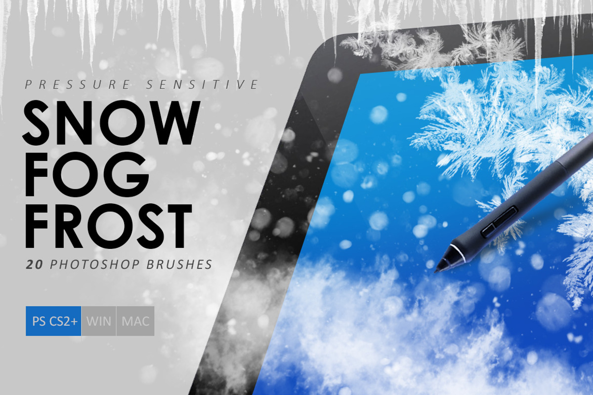 Snow, Fog, Frost Photoshop Brushes, a Brush Add-On by ArtistMef (Photo 1 of 7)