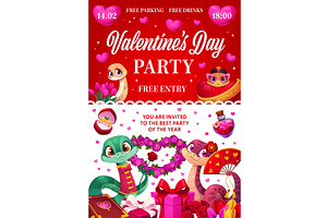 Valentine day party flyer, a Seasonal Illustration by Buch&Bee