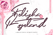 Felisha Roseland Script Font, a Script Font by Glyphstyle (Thumbnail 1 of 12)
