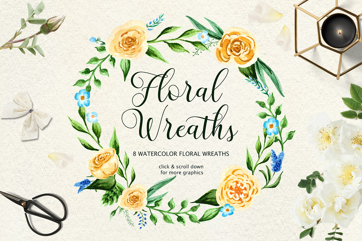 Birth of Watercolor Flower Set, a Decorative Illustration by Astarte_design (Photo 4 of 9)
