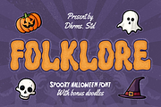 Folklore - Spooky Halloween Font, a Font by Dharmas Foundry (Thumbnail 1 of 13)
