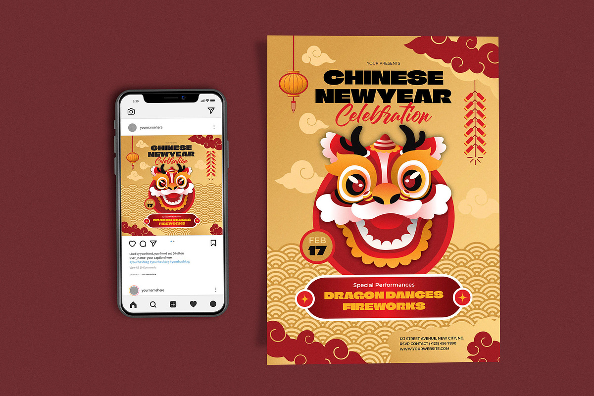 CNY Celebration Barongsai, a Flyer Template by Me55enjah Design (Photo 1 of 4)