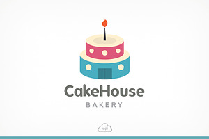 Cake House Bakery Logo Template