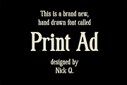 Print Ad Hand Drawn Font, a Font by nickqtx (Thumbnail 2 of 4)