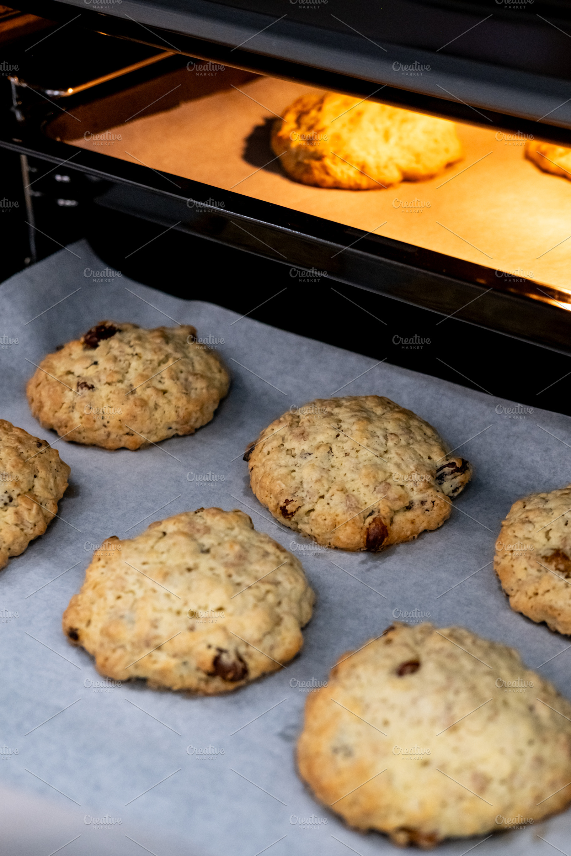 Baking cookies pastry preparation sheet tray oven, a Food & Drink Photo by Photo Drive Studio