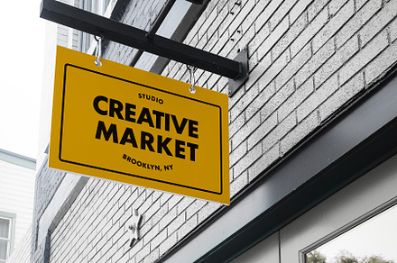 Business Sign PSD Mockup