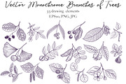 Vector Monochrome Branches of Trees, an Illustration by cat_arch_angel (Thumbnail 4 of 12)