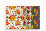 Watercolor Fall Dahlia flowers, a Seasonal Illustration by DiashaArt (Thumbnail 9 of 13)