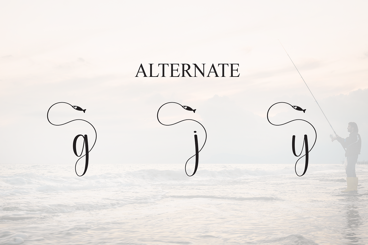 Fishing | Script Font, a Handwritten Font by Scratchones (Photo 8 of 9)