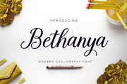 Bethanya Script, a Script Font by Megatype (Thumbnail 1 of 8)