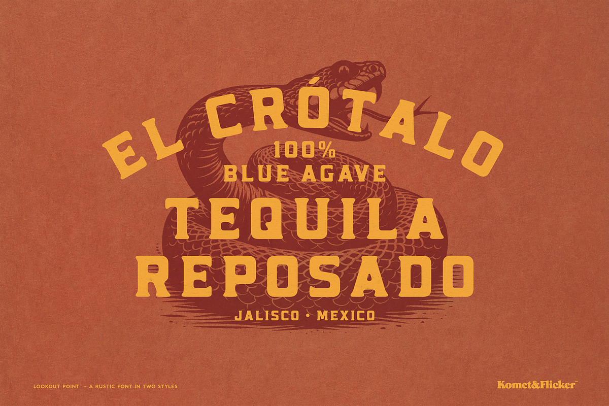 Lookout Point - A Rustic Font, a Serif Font by Komet & Flicker (Photo 8 of 15)