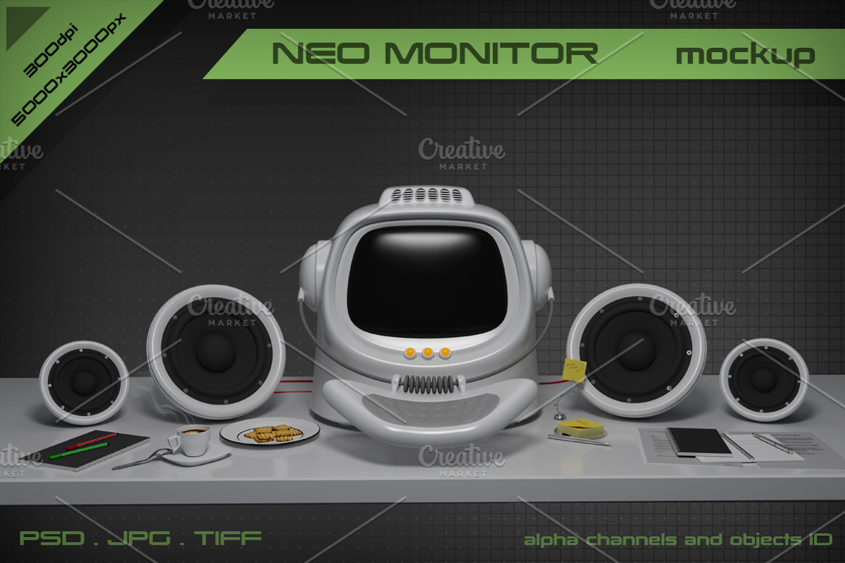 Neo Monitor mockup, a Mac Mockup by stallfish's art store (Photo 1 of 2)