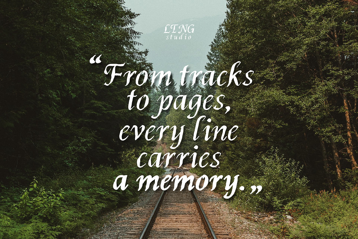 Rail Journey Script, a Script Font by LTNG STUDIO (Photo 2 of 9)