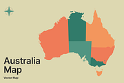 Australia Vector Map, a Graphic by Ben Buysse (Thumbnail 1 of 4)