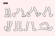 Retro Mascot Parts. Character Maker, a Decorative Illustration by Mark Skitsky (Thumbnail 5 of 7)