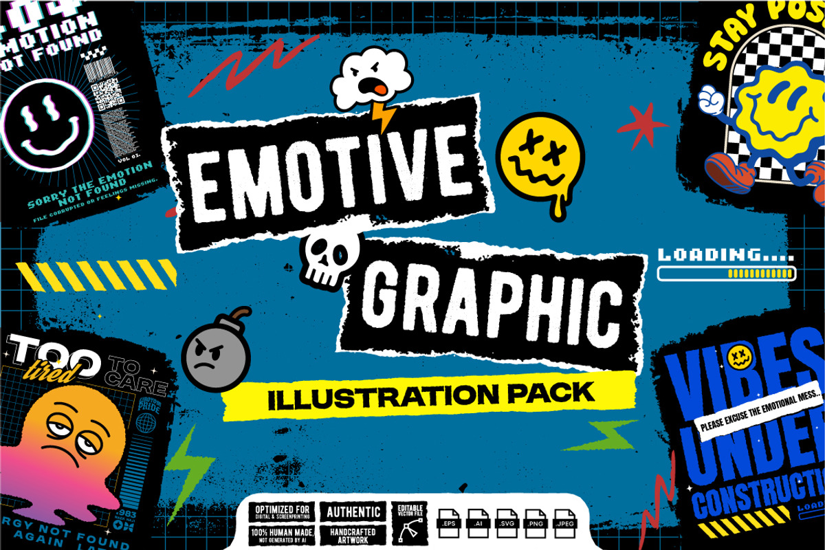 Emotive Graphic Illustration Pack, an Illustration by The BolzStudio (Photo 1 of 7)